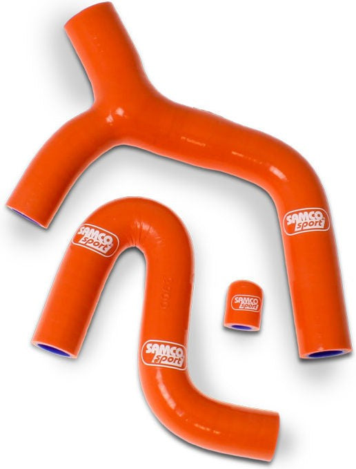 サムコスポーツ / Samco Sport KTM 400 EXC-F 2008 - 2011 3 ピース サーモスタットバイパス シリコンラジエーター クーラントホースキット | KTM-23-OR