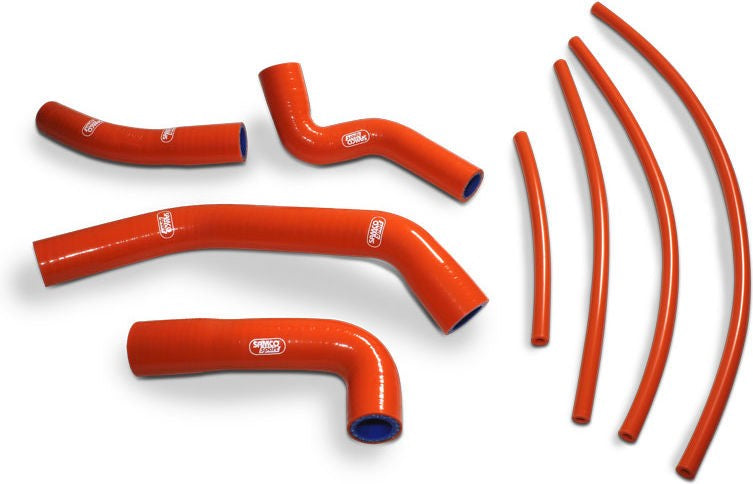 サムコスポーツ / Samco Sport KTM RC 390 2014 - 2020 8 ピース OEM リプレイスメント シリコンラジエーター クーラントホースキット | KTM-77-OR