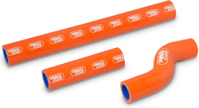 サムコスポーツ / Samco Sport KTM 250 EXC 2017 3 ピース サーモスタットバイパス シリコンラジエーター クーラントホースキット | KTM-94-OR