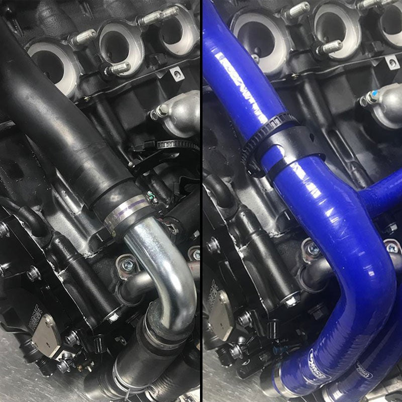 サムコスポーツ / Samco Sport Yamaha YZF R6 2006 - 2021 6 ピース Race Design シリコンラジエーター クーラントホースキット | YAM-58-BK