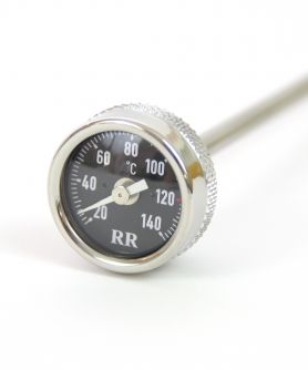 Siebenrock Oil Temperature Dipstick Long 285Mm Length For R2V Models With Long Oil-Dipstick Black Dial | 1143001s