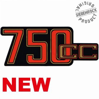 Siebenrock Sticker ''750Cc'' For Battery Cover Red / Black On Gold. | 4663082