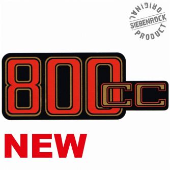 Siebenrock Sticker ''800Cc'' For Battery Cover Red / Black On Gold. | 4663265