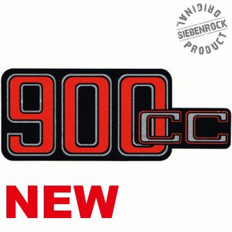 Siebenrock Sticker ''900Cc'' For Battery Cover Red / Black On Silver. | 4663328