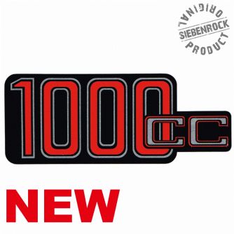 Siebenrock Sticker ''1000Cc'' For Battery Cover Red /Black On Silver. | 4663621