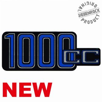 Siebenrock Sticker ''1000Cc'' For Battery Cover Blue / Black On Silver. | 4663655