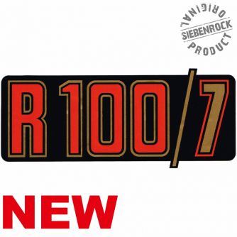 Siebenrock Sticker ''R 100/7'' For Battery Cover Red / Black On Gold. | 5114000