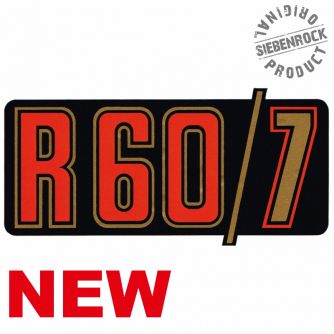 Siebenrock Sticker ''R 60/7'' For Battery Cover Red / Black On Gold. | 5114004