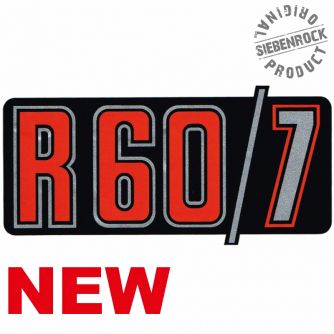Siebenrock Sticker ''R60/7'' For Battery Cover Red / Black On Silver. | 5114005