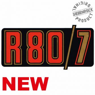 Siebenrock Sticker ''R80/7'' For Battery Cover Red / Black On Gold. | 5114006