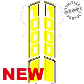 Siebenrock Sticker ''1000'' Yellow Set For Fuel Tank For BMW R 100 Gs | 5114032