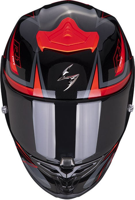 Scorpion / スコーピオン Exo フルフェイスヘルメット R1 Gaz ブラックレッド | 10-373-238