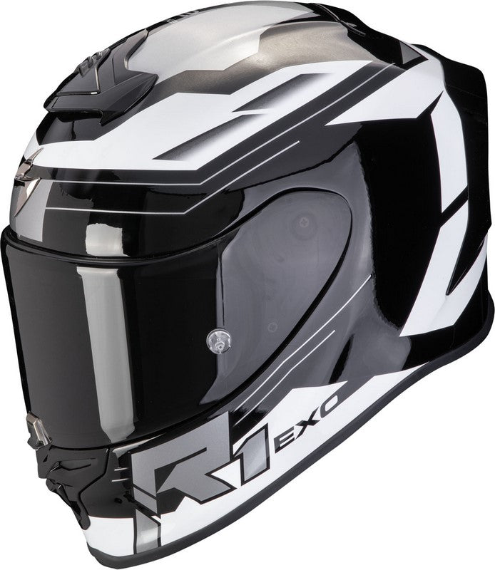 Scorpion Full Face Helmet Exo R1 Evo Air Blaze Black-White | 110-441-55