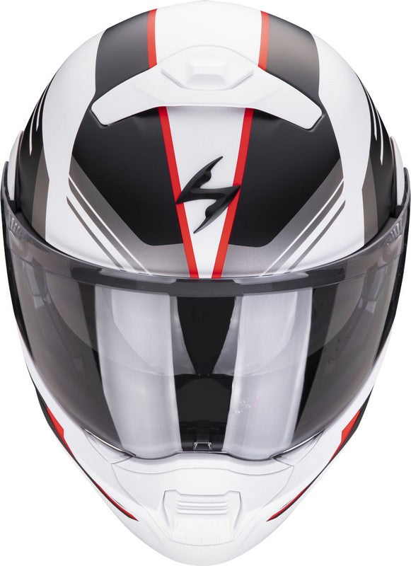 Scorpion Modular Helmet Exo 930 Evo Sikon Mattwhite-Black-Red | 194-428-292
