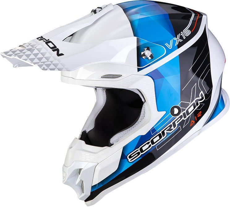 Scorpion / スコーピオン Exo Offroad Helmet Vx-16 Air Gem ホワイトブルー XL | 46-201-74
