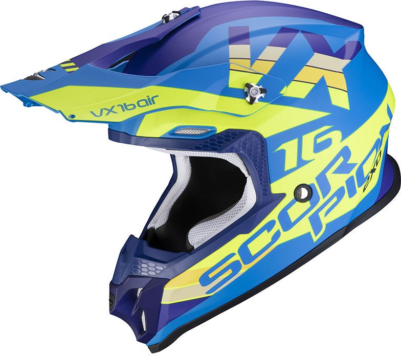 Scorpion / スコーピオン Exo Offroad Helmet Vx-16 Air X Turn オレンジ ブルー XS | 46-332-274