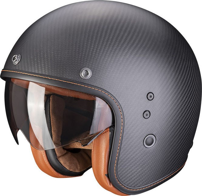 Scorpion / スコーピオン Exo ジェットヘルメット Belfast Evo Carbon ソリッドブラックマット M | 78-261-10