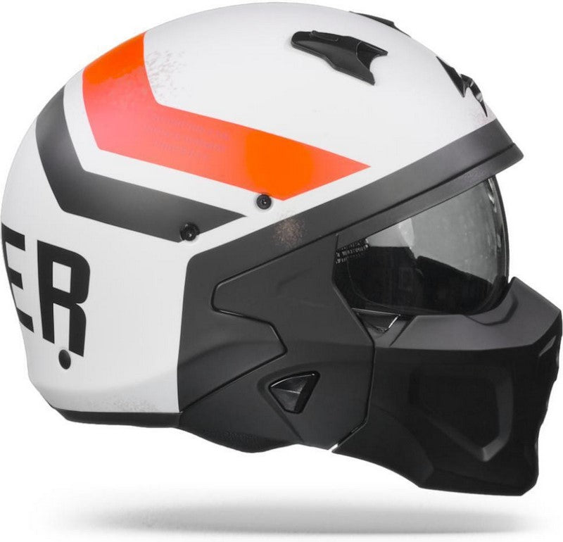 Scorpion / スコーピオン Exo モジュラーヘルメット Covert X T-rust ホワイト レッド XL | 86-353-287