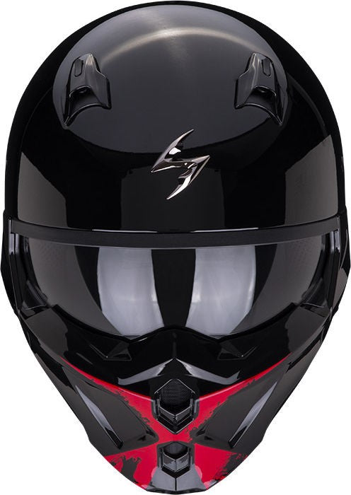 Scorpion / スコーピオン Exo モジュラーヘルメット Covert X Tanker ブラック レッド 2XL | 86-371-24