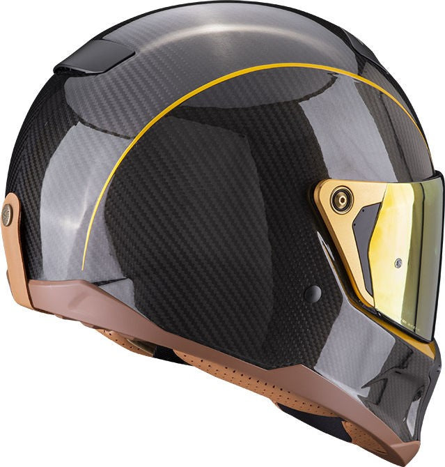 Scorpion / スコーピオン Exo フルフェイスヘルメット Exo-hx1 Carbon Se ブラック ゴールド XS | 87-261-61