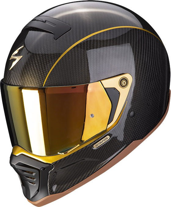 Scorpion / スコーピオン Exo フルフェイスヘルメット Exo-hx1 Carbon Se ブラック ゴールド S | 87-261-61