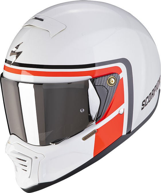 Scorpion / スコーピオン Exo フルフェイスヘルメット Hx1 Nostalgia ホワイト レッドブラック M | 87-375-120