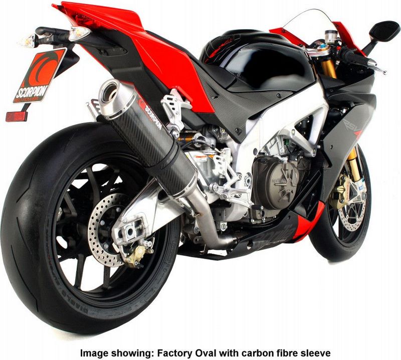 Scorpion / スコーピオンエキゾースト Factory オーバルスリップオン ステンレススリーブ Aprilia RSV 4 2009 - 2014 | EAP53SEO
