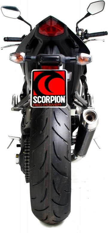 Scorpion / スコーピオンエキゾースト Power Cone (パワーコン) スリップオン カーボンファイバースリーブ eマーク Honda CB 1000 R 2008 - 20 | EHA101CEO