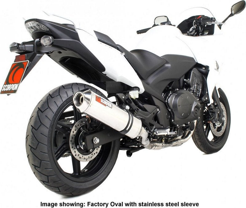 Scorpion / スコーピオンエキゾースト Factory オーバルスリップオン カーボンファイバースリーブ Honda CBF 1000 10-Current 2010 - 2018 | EHA106CEO