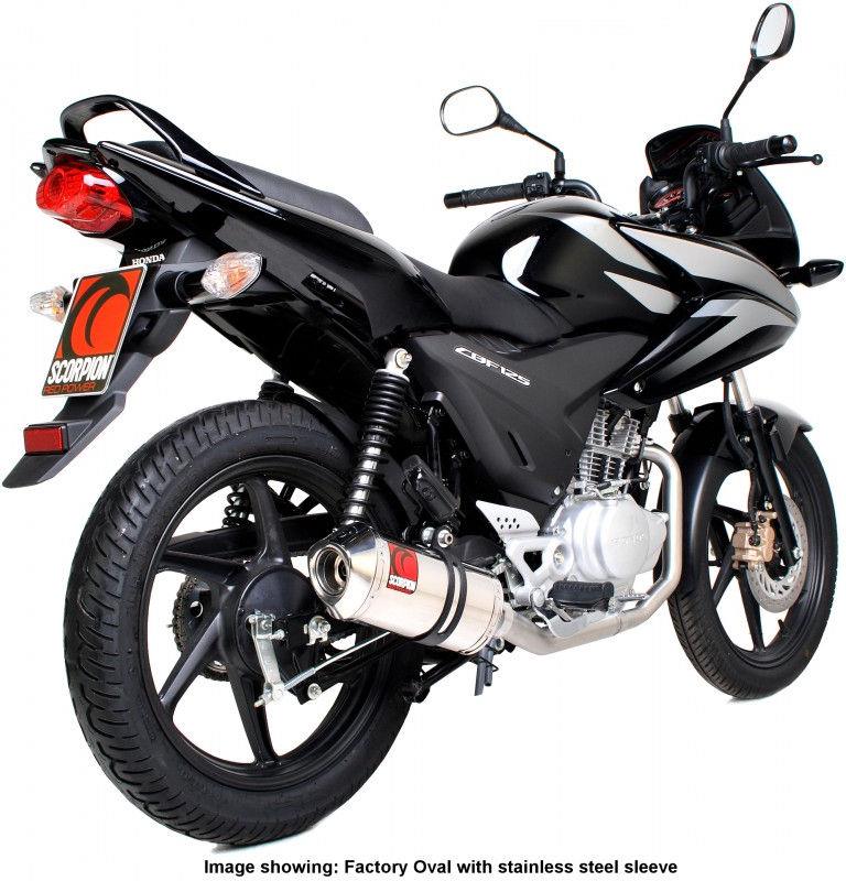 Scorpion / スコーピオンエキゾースト Factory オーバルフルシステム カーボンファイバースリーブ Honda CBF 125 2008 - 2015 | EHA107CEO