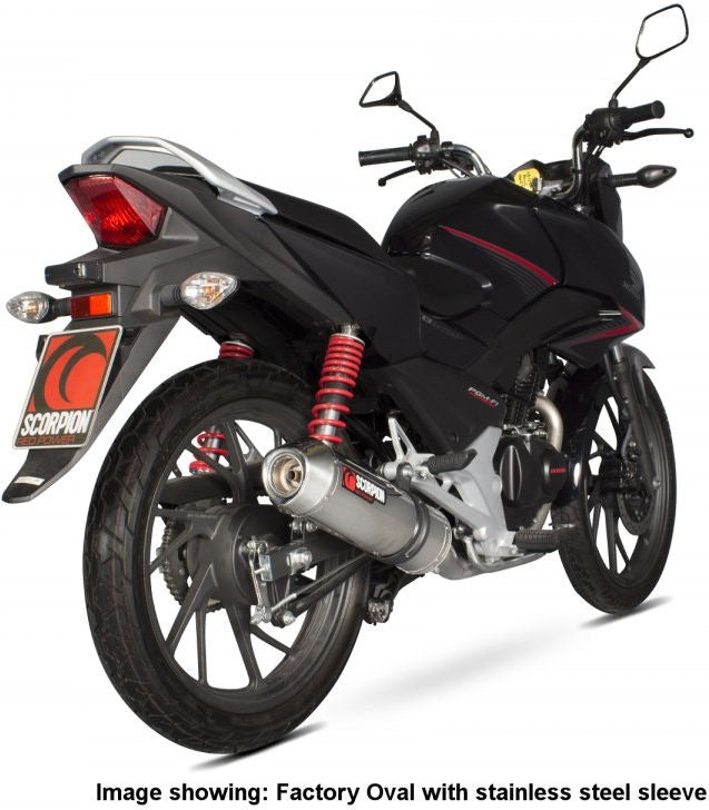 Scorpion / スコーピオンエキゾースト Factory オーバルフルシステム カーボンファイバースリーブ Honda CB 125 F 2015 - 2018 | EHA171CEO
