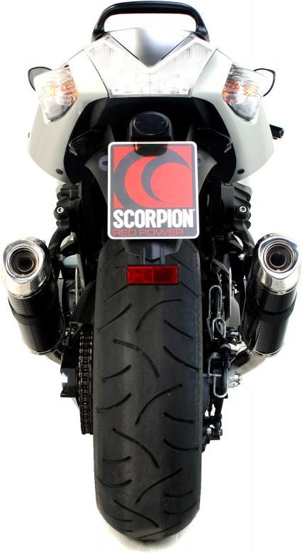 Scorpion / スコーピオンエキゾースト Carbine スリップオン (ペア) カーボンファイバースリーブ Kawasaki ZZR 1400 2008 - 2011 | EKA83CFO
