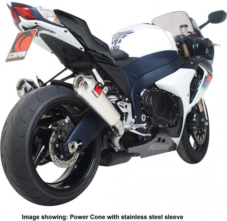 Scorpion / スコーピオンエキゾースト Power Cone (パワーコン) スリップオン チタンスリーブ eマーク Suzuki GSX-R 1000 09-11 2009 - | ESI106TEO