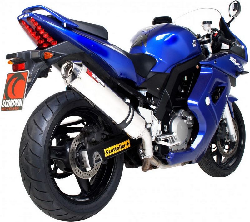 Scorpion / スコーピオンエキゾースト Factory オーバルスリップオン ステンレススリーブ eマーク Suzuki SV 650 04-15 2004 - 2015 | ESI84SEO