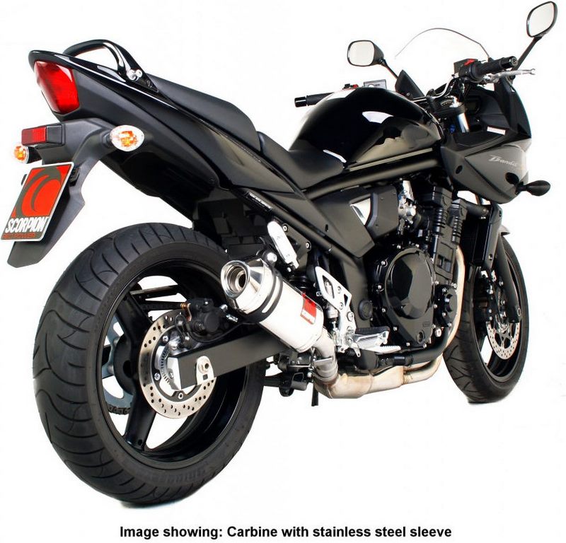 Scorpion / スコーピオンエキゾースト Carbine スリップオン カーボンファイバースリーブ Suzuki GSF 650 Bandit (2007-2011)/GSF 125 | ESI99CFO
