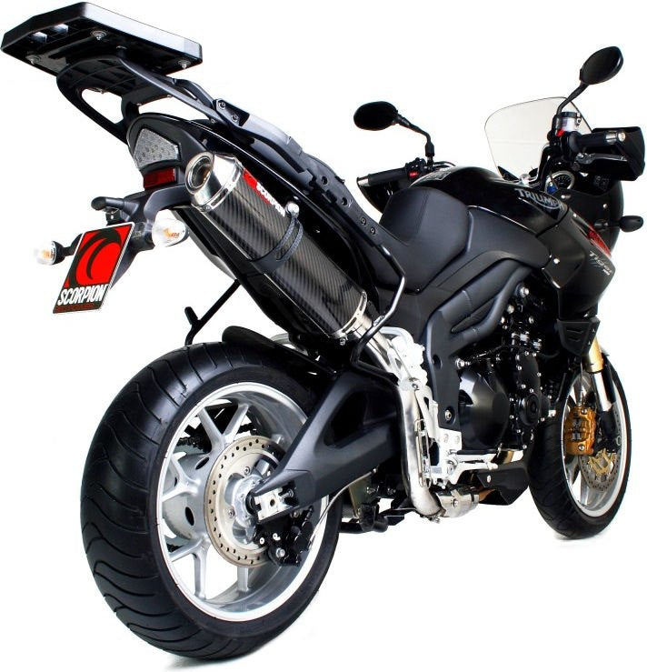 Scorpion / スコーピオンエキゾースト Factory オーバルスリップオン カーボンファイバースリーブ eマーク Triumph Tiger 1050 2007 - | ETR63CEO
