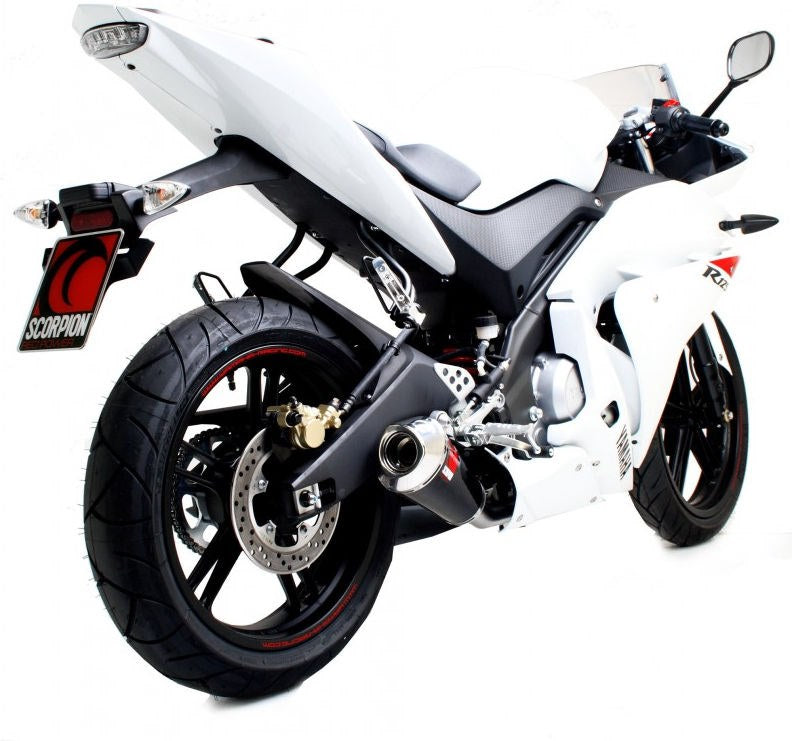 Scorpion / スコーピオンエキゾースト Power Cone (パワーコン) スリップオン カーボンファイバースリーブ eマーク Yamaha YZF R 125 08-13 20 | EYA83CEO