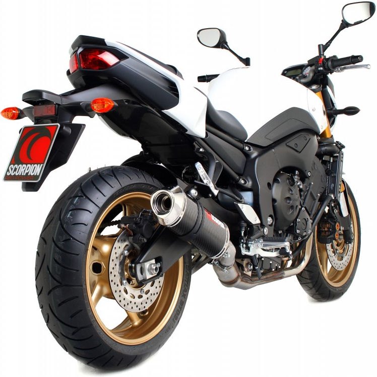 Scorpion / スコーピオンエキゾースト Factory オーバルスリップオン カーボンファイバースリーブ eマーク Yamaha FZ8 2010 - 2016 | EYA87CEO