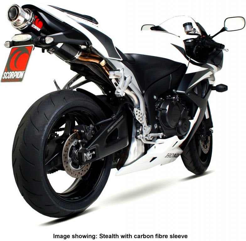 Scorpion / スコーピオンエキゾースト Stealth スリップオン ステンレススリーブ eマーク Honda CBR 600 RR 07-12 2007 - 2012 | HA102SEO