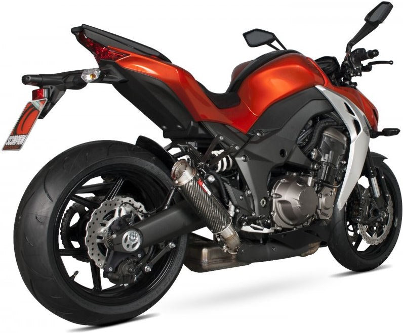 Scorpion / スコーピオンエキゾースト RP1-GP スリップオン (ペア) カーボンファイバースリーブ eマーク Kawasaki Z 1000 14-Current 2014 | KA1008CEM