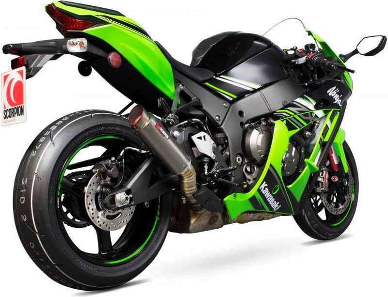 Scorpion / スコーピオンエキゾースト RP1-GP スリップオン チタンスリーブ eマーク Kawasaki Ninja ZX-10R / ZX-10RR 20 | KA1012TEM
