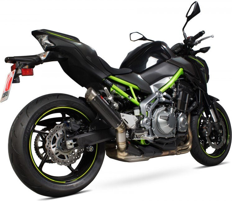 Scorpion / スコーピオンエキゾースト RP1-GP スリップオン カーボンファイバースリーブ eマーク Kawasaki Z 900 17-Current 2017 - 201 | KA1013CEM