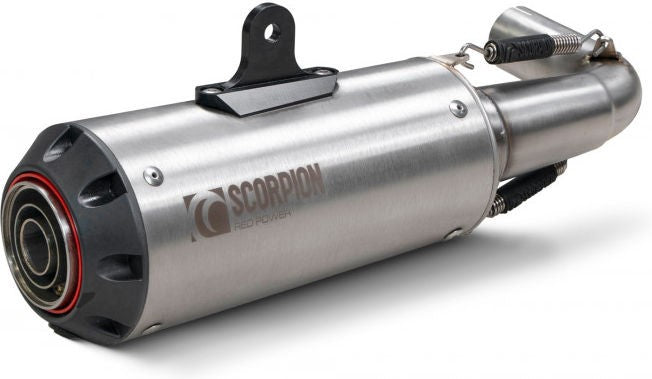 Scorpion Mufflers Red Power Slip-on Brushed Stainless Steel Sleeve | PHA199SEO