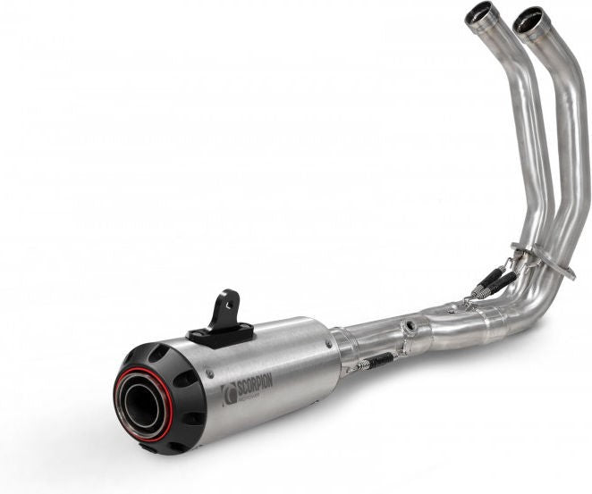 Scorpion Mufflers Red Power Full System Brushed Stainless Steel Sleeve | PYA124SYSSEO