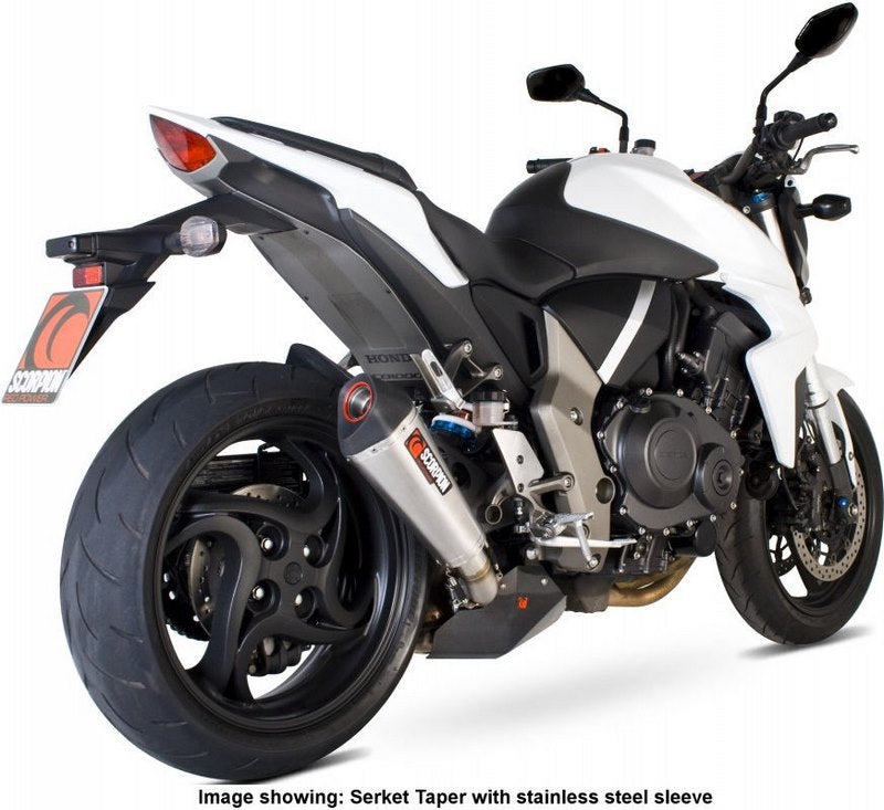 Scorpion / スコーピオンエキゾースト Serket (Taper)テーパースリップオン カーボンファイバースリーブ eマーク Honda CB 1000 R 2008 - 20 | RHA101CEO