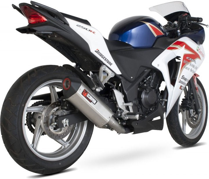 Scorpion / スコーピオンエキゾースト Serket スリップオン ステンレススリーブ eマーク Honda CBR 250R 2011 - 2016 | RHA152SEO