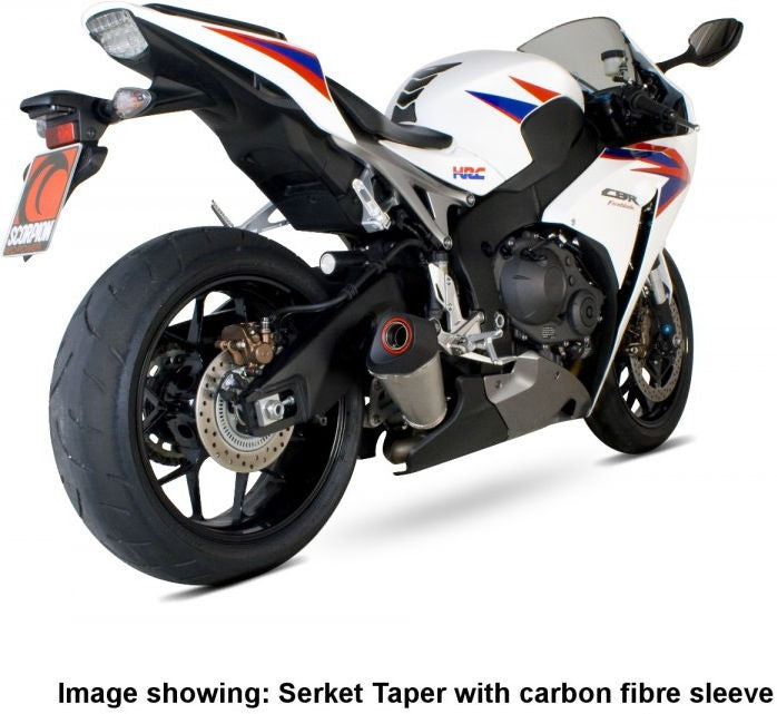 Scorpion / スコーピオンエキゾースト Serket (Taper)テーパースリップオン カーボンファイバースリーブ eマーク Honda CBR 1000 RR 12-13 2 | RHA154CEO