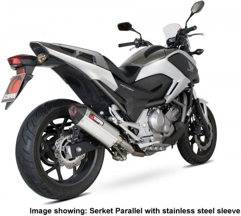 Scorpion / スコーピオンエキゾースト Serket スリップオン チタンスリーブ eマーク Honda NC 700 N/X 2012 - 2013 | RHA155TEO