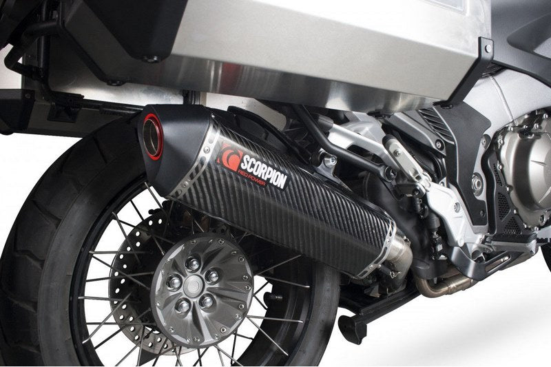 Scorpion / スコーピオンエキゾースト Serket スリップオン カーボンファイバースリーブ eマーク Honda VFR 1200X Crosstourer 20 | RHA156CEO