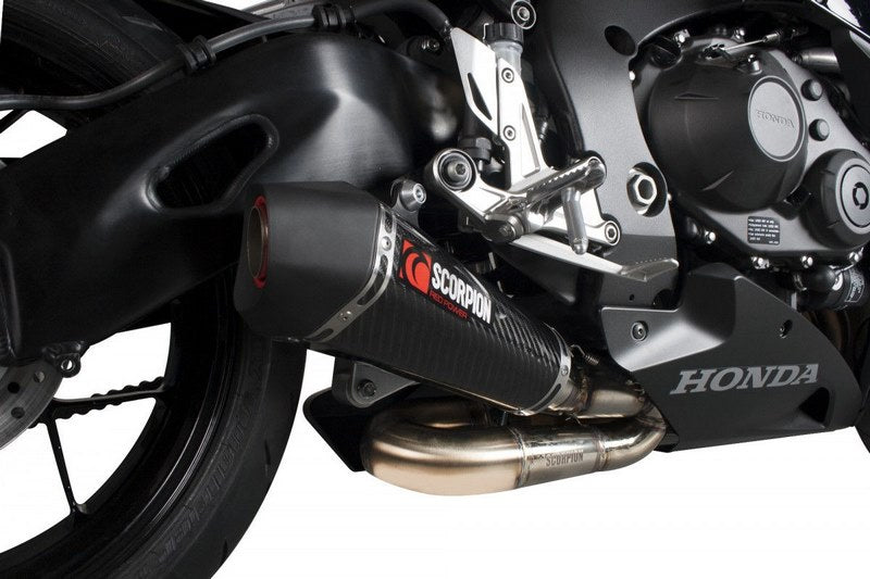 Scorpion / スコーピオンエキゾースト Serket (Taper)テーパースリップオン カーボンファイバースリーブ eマーク Honda CBR 1000 RR 14-16 2 | RHA162CEO